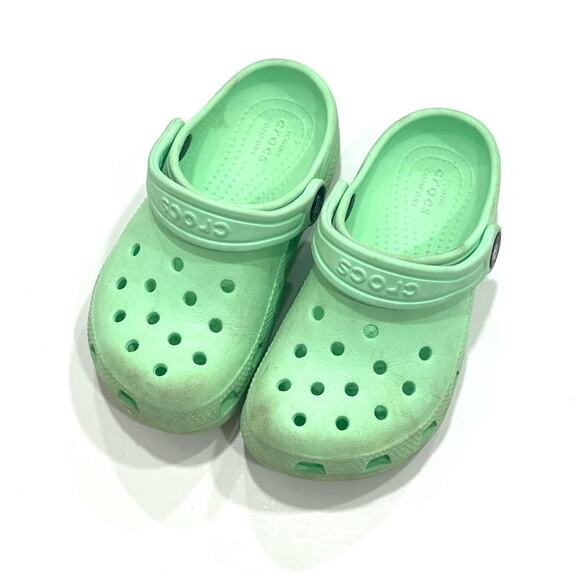 Mint Green CROCS classic Clogs shoes child 10 - Picture 1 of 6